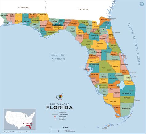 map of counties in fl.